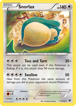 Snorlax z edície Fates Collide, karta č.77