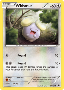Whismur z edície Fates Collide, karta č.80