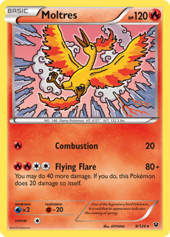 Moltres z edície Fates Collide, karta č.9