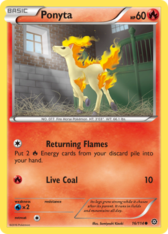 Ponyta z edície Steam Siege, karta č.16