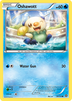 Oshawott z edície Steam Siege, karta č.30