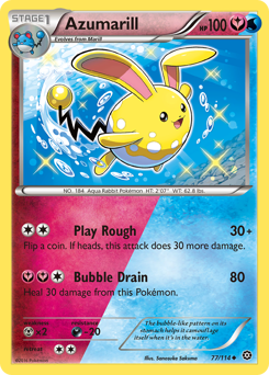 Azumarill z edície Steam Siege, karta č.77
