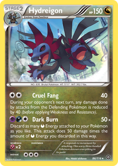 Hydreigon z edície Steam Siege, karta č.86