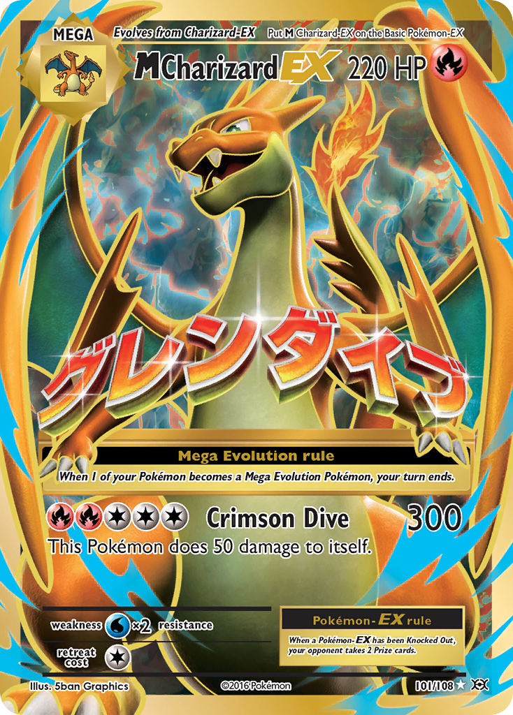 M Charizard-EX z edície Evolutions, karta č.101