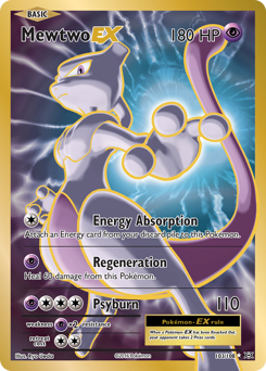 Mewtwo-EX z edície Evolutions, karta č.103
