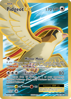 Pidgeot-EX z edície Evolutions, karta č.104