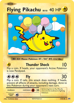 Flying Pikachu z edície Evolutions, karta č.110