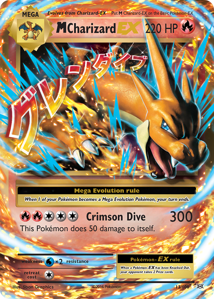 M Charizard-EX z edície Evolutions, karta č.13