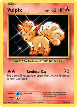 Vulpix z edície Evolutions, karta č.14