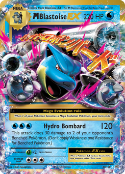 M Blastoise-EX z edície Evolutions, karta č.22