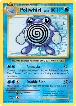 Poliwhirl z edície Evolutions, karta č.24
