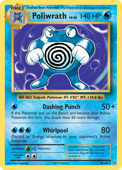 Poliwrath z edície Evolutions, karta č.25