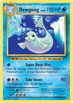 Dewgong z edície Evolutions, karta č.29