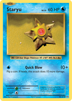 Staryu z edície Evolutions, karta č.30
