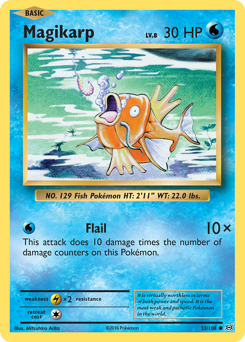 Magikarp z edície Evolutions, karta č.33