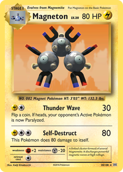 Magneton z edície Evolutions, karta č.38