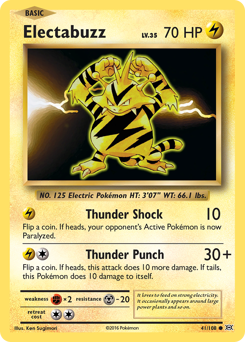 Electabuzz z edície Evolutions, karta č.41