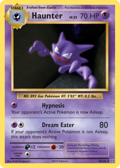 Haunter z edície Evolutions, karta č.48