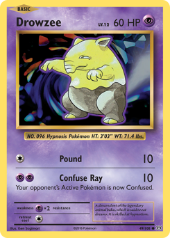 Drowzee z edície Evolutions, karta č.49