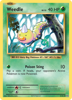 Weedle z edície Evolutions, karta č.5