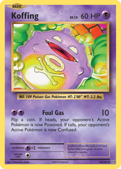Koffing z edície Evolutions, karta č.50