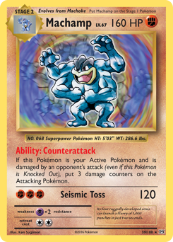 Machamp z edície Evolutions, karta č.59