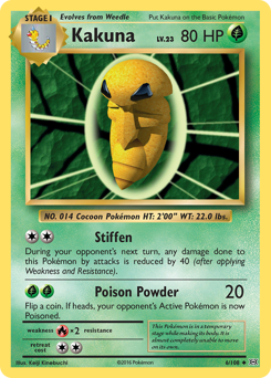 Kakuna z edície Evolutions, karta č.6