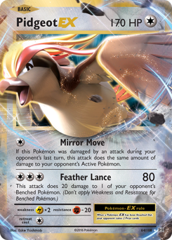 Pidgeot-EX z edície Evolutions, karta č.64