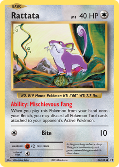 Rattata z edície Evolutions, karta č.66
