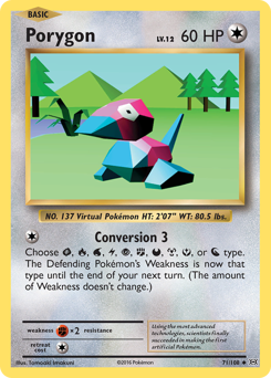 Porygon z edície Evolutions, karta č.71