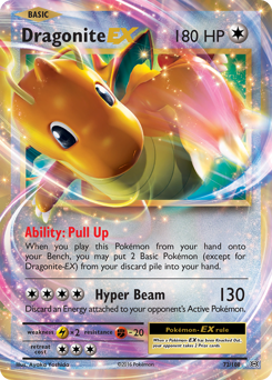 Dragonite-EX z edície Evolutions, karta č.72