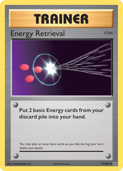 Energy Retrieval z edície Evolutions, karta č.77
