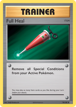 Full Heal z edície Evolutions, karta č.78