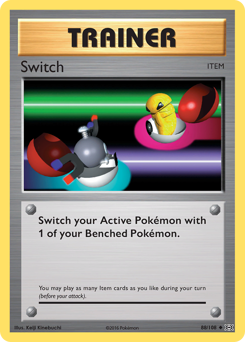 Switch z edície Evolutions, karta č.88