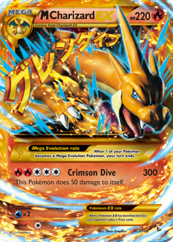 M Charizard-EX z edície Flashfire, karta č.107