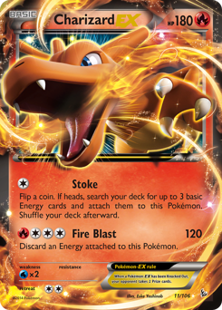 Charizard-EX z edície Flashfire, karta č.11