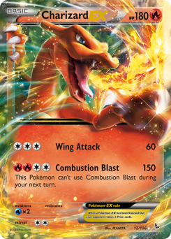Charizard-EX z edície Flashfire, karta č.12