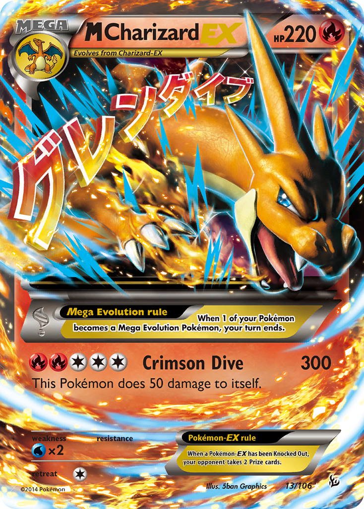 M Charizard-EX z edície Flashfire, karta č.13