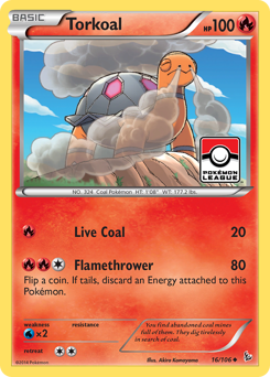 Torkoal z edície Flashfire, karta č.16