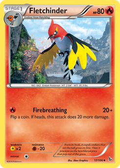 Fletchinder z edície Flashfire, karta č.17