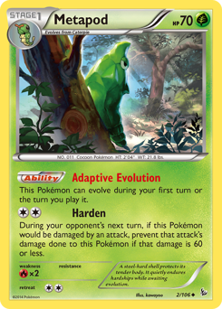 Metapod z edície Flashfire, karta č.2