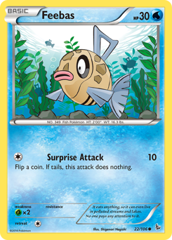 Feebas z edície Flashfire, karta č.22