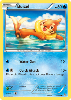 Buizel z edície Flashfire, karta č.28