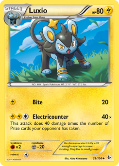 Luxio z edície Flashfire, karta č.33