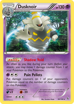 Dusknoir z edície Flashfire, karta č.40