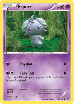 Espurr z edície Flashfire, karta č.42