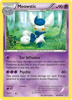 Meowstic z edície Flashfire, karta č.43