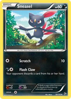Sneasel z edície Flashfire, karta č.50