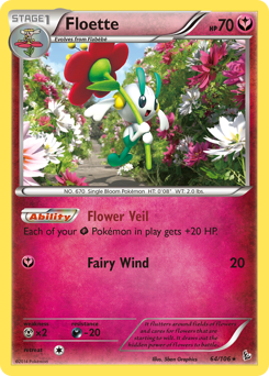Floette z edície Flashfire, karta č.64