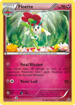 Floette z edície Flashfire, karta č.65